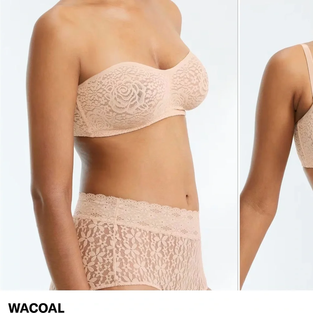 Wacoal Lace Strapless Bra in Beige - Picture 9 of 10